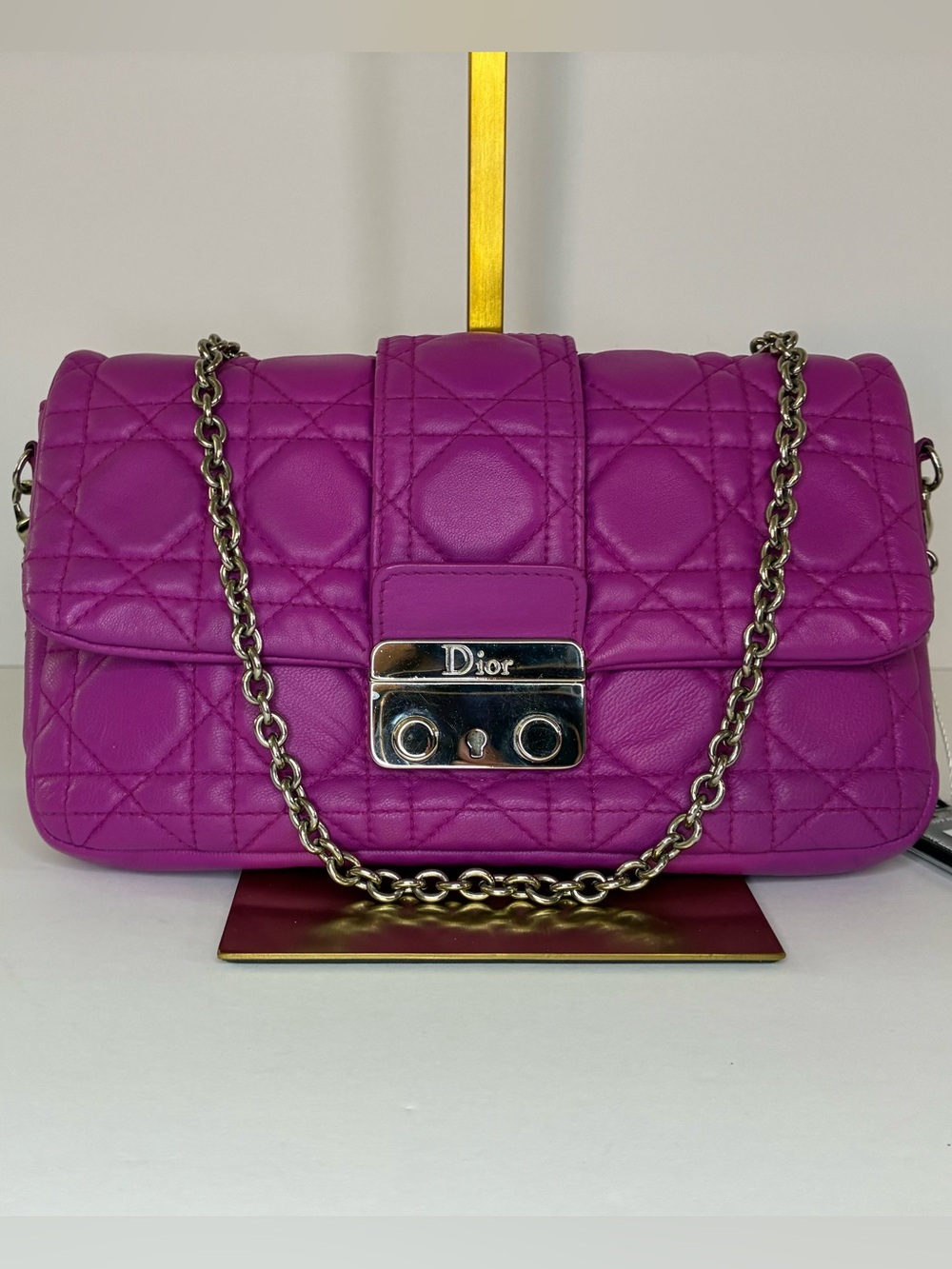 Dior Lambskin Cannage Miss Dior Promenade Crossbody Pink/Purple